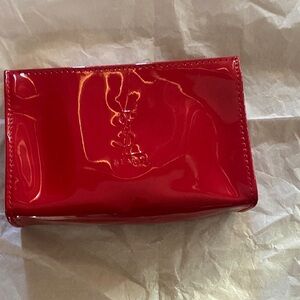 Pre owned Saint Laurent Glossy Red Beaute Pouch